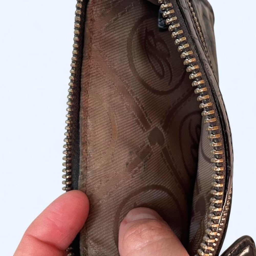 Vintage croc embossed black leather cardholder by Brighton - Picture 4 of 6